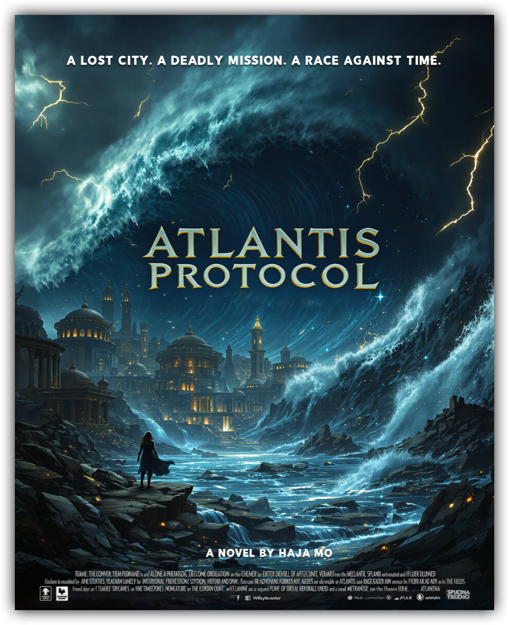 Scene from Atlantis Protocol, the Broadway sci-fi time travel love story musical about Atlantis.